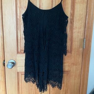 Black lace romper, Dina be, size L.